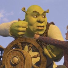 Un'immagine del film Shrek Terzo, prosieguo della popolare saga d'animazione