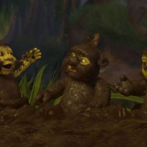 Le 'tre scimmiette' in un'immagine del film Shrek Terzo