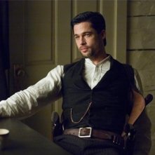 Brad Pitt in una scena de L'assassinio di Jesse James