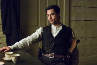 Brad Pitt in una scena de L'assassinio di Jesse James