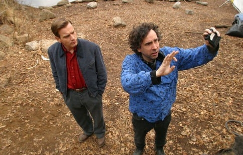 Ewan McGregor e Tim Burton sul set di BIG FISH