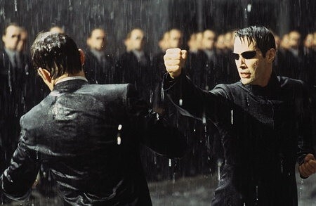 Hugo Weaving E Keanu Reeves In Una Scena Di Matrix Revolutions 46253