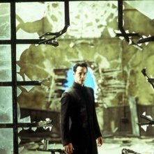 Reeves in una scena di MATRIX REVOLUTIONS