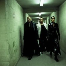 Laurence Fishburne Collin Chou E Carrie Anne Moss In Una Scena Di Matrix Revolutions 46247