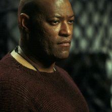 Fishburne in una scena di MATRIX REVOLUTIONS