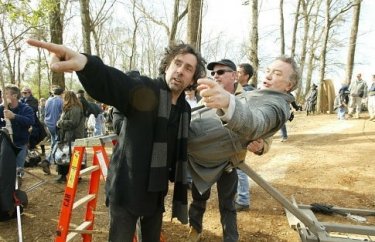 Tim Burton e Albert Finney sul set di BIG FISH