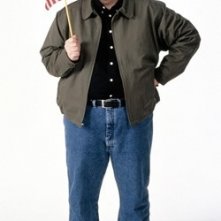 Michael Moore con la bandiera USA