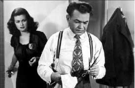 Joan Bennett e Edward G. Robinson in una scena de La donna del ritratto