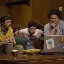 Jonah Hill, Michael Cera e Christopher Mintz-Plasse in una sequenza di SuxBad ??