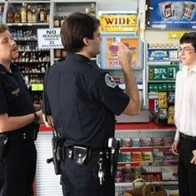 Seth Rogen, Bill Hader e Christopher Mintz-Plasse in una scena di SuxBad ??' 3 menti sopra il pelo