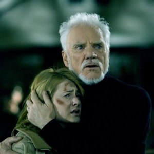 Malcolm McDowell e Scout Taylor-Compton in una scena del film Halloween