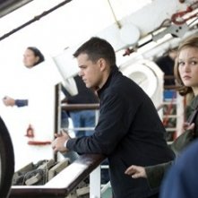 Matt Damon e Julia Stiles in una scena del film The Bourne Ultimatum