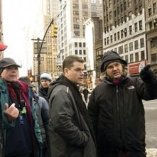 Matt Damon con Paul Greengrass sul set del film The Bourne Ultimatum