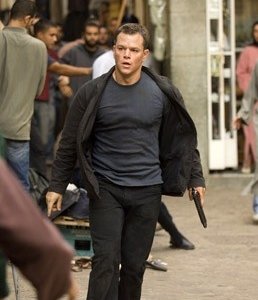 Matt Damon in una scena del film The Bourne Ultimatum