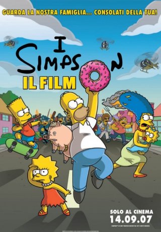 La locandina italiana di I Simpson - il film