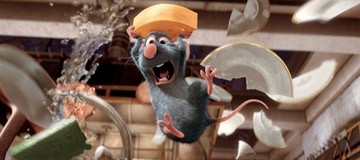 Una scena 'drammatica' del film Ratatouille