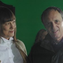 Dario Argento e Daria Nicolodi sul set del film La terza Madre