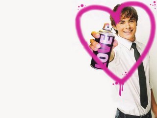 Wallpaper romantico di Zac Efron