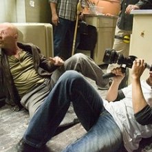 Len Wiseman E Bruce Willis Sul Set Del Film Live Free Or Die Hard 47599