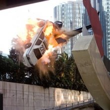 Una scena esplosiva del film Live Free or Die Hard