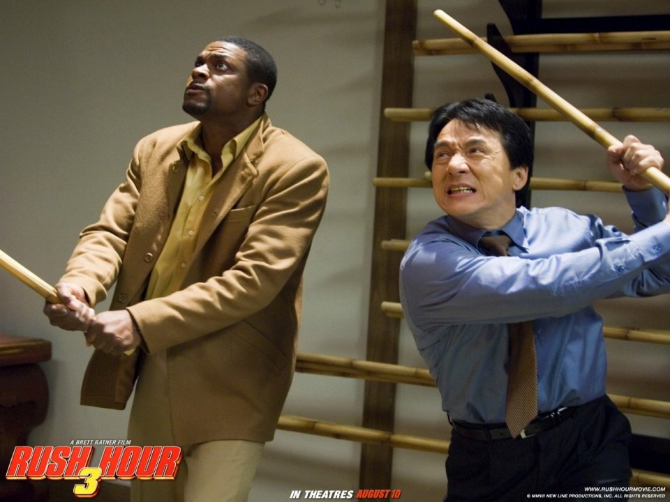 wallpaper di Jackie Chan e Chris Tucher nel film Rush Hour - Missione Parigi