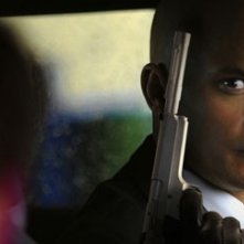 Timothy Olyphant sul set del film Hitman, del 2007