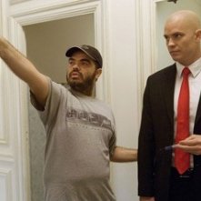 Xavier Gens e Timothy Olyphant sul set del film Hitman