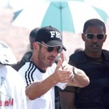 Peter Berg e Jamie Foxx  sul set del film The Kingdom