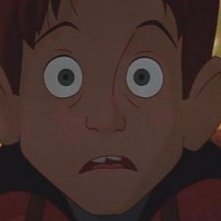 Una sequenza del cartoon Il gigante di ferro