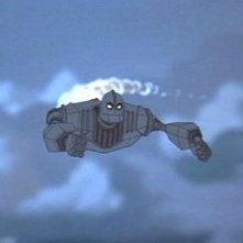 Una sequenza del cartone animato Il gigante di ferro