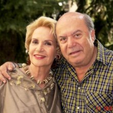 Lino Banfi con Giuliana Calandra in un'immagine del film L'allenatore nel pallone 2