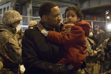 Will Smith and Willow Smith in a scene from the movie 