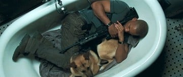 Will Smith in una sequenza di Io sono leggenda (I Am Legend) un film di Francis Lawrence del 2007