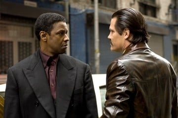 Denzel Washington e Josh Brolin sul set di American Gangster