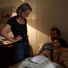 Cristina Comencini, regista di Bianco e  Nero, e gli interpreti Fabio Volo e Ambra Angiolini