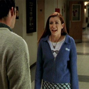 Nicholas Brendon e Alyson Hannigan  in una scena dell'episodio 'Un attimo di felicità' di Buffy - L'ammazzavampiri 
