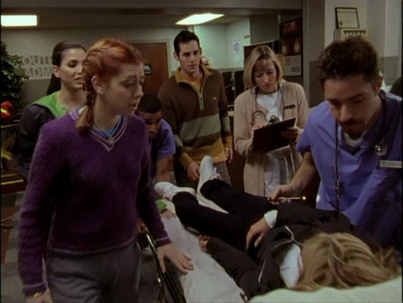 Alyson Hannigan Nicholas Brendon Charisma Carpenter E Sarah Michelle Gellar In Una Scena Dell Episodio Il Mostro Di Buffy L Ammazzavampiri 50954