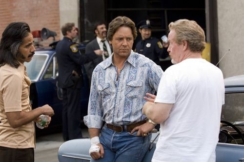 Ridley Scott E Russell Crowe Sul Set Del Film American Gangster 51184
