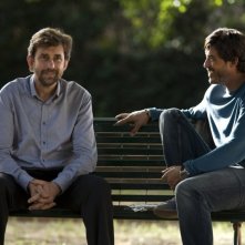 Nanni Moretti e Alessandro Gassman in una scena di Caos Calmo