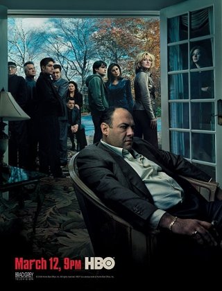 Il poster della sesta stagione de 'I Soprano'
