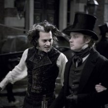 Johnny Depp in una scena del musical Sweeney Todd