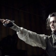 Johnny Depp in una scena di Sweeney Todd