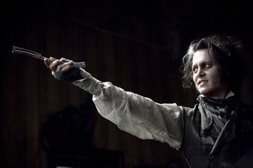 Johnny Depp in una scena di Sweeney Todd