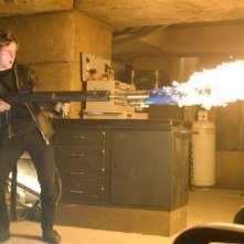 L'attore Jamie Bell in una sequenza del film Jumper - Senza confini