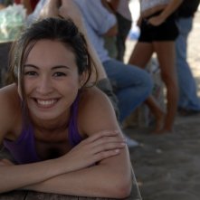 Una radiosa Valentina Izumì in un'immagine del film Questa notte è ancora nostra