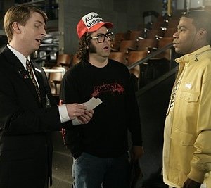 Jack McBrayer, Judah Friedlander e Tracy Morgan nell'episodio 'Cleveland' della prima stagione di 30 Rock