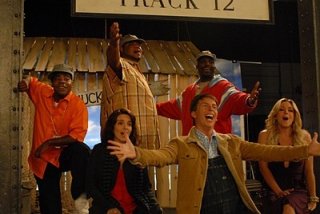 Jack McBrayer, Tina Fey e Jane Krakowski nell'episodio 210 della seconda stagione di 30 Rock