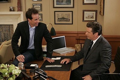 Jerry Seinfeld sul set di Unfrosted con Alec Baldwin