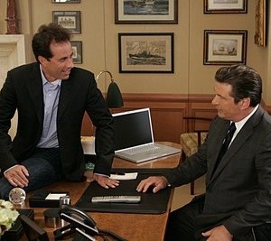 Jerry Seinfeld e Alec Baldwin nell'episodio 'Seinfeldvision' della seconda stagione di 30 Rock