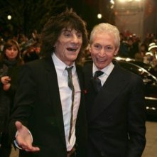 Ron Wood e Charlie Watts arrivano alla Berlinale per la premiere di Shine A Light